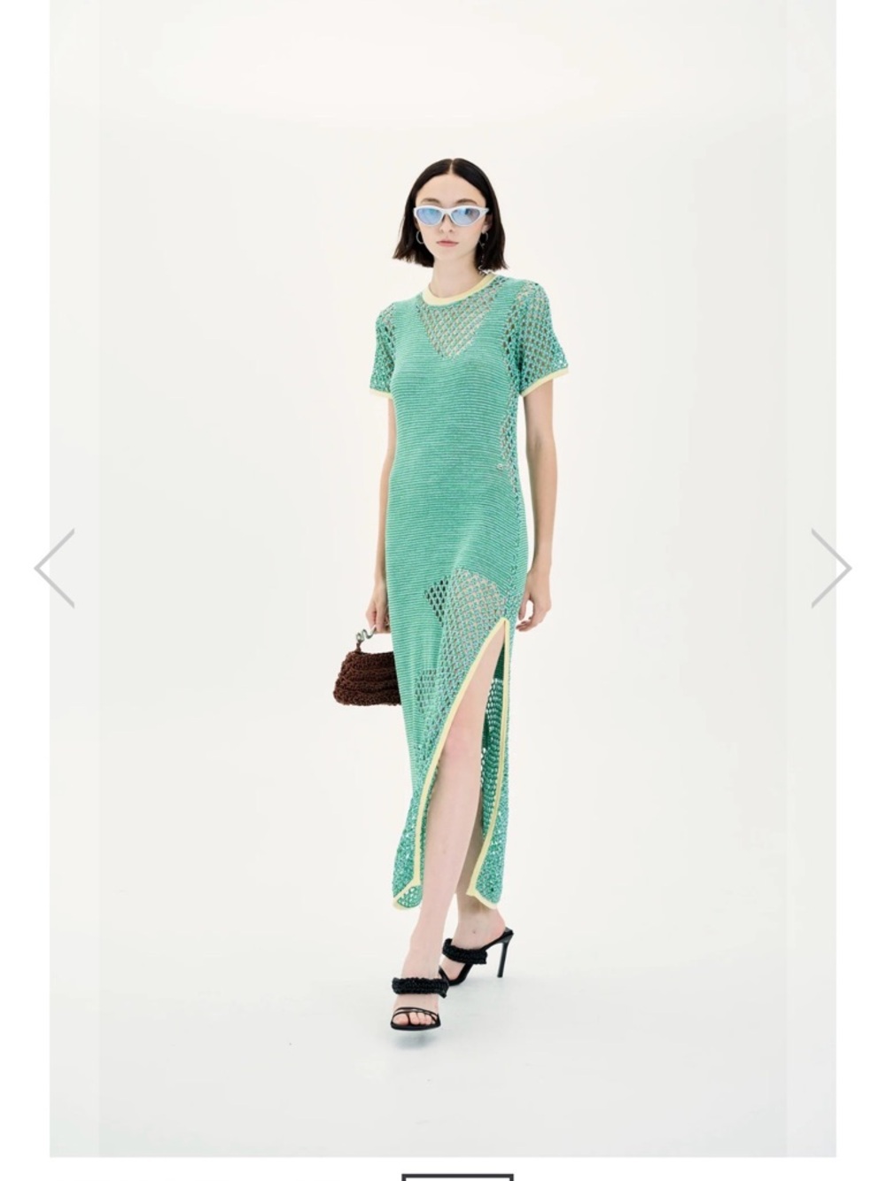 NWT Ph5 Perry Crotchet Short Sleeve Dress (M) teal - Picture 7 of 9